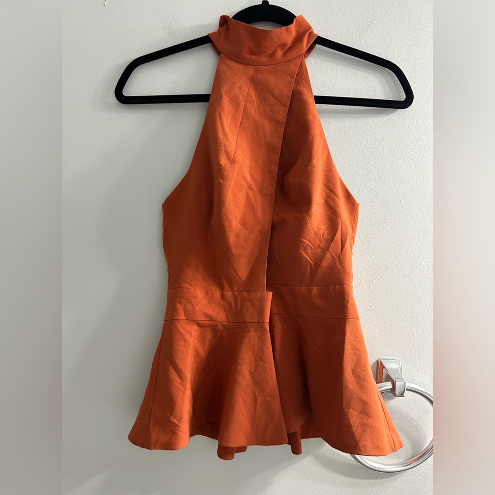 House of Harlow X revolve peplum burnt orange top - Picture 7 of 7